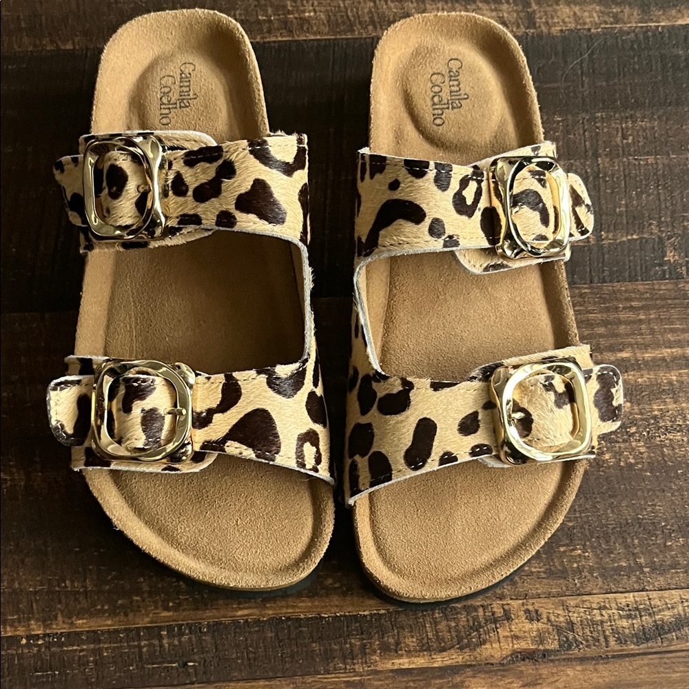 Camila Coelho Sandals with Animal Print